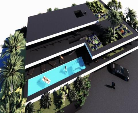 1096 m2-es építési telek tengerre panorámás kilátással rendelkező villa projektjével, úszómedencés villa Abbázia felett - pic 19