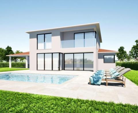 Three similar new villas in Svetvincenat 