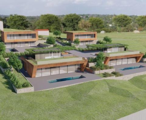 Projekt für den Bau von 4 Villen mit Swimmingpool in der Gegend von Motovun 