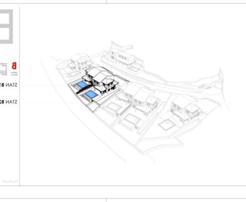 Baugrundstück von 3946 m2 auf der Insel Krk, mit Projekt für 7 Villen mit Pools, gültige Baugenehmigung! - foto 24