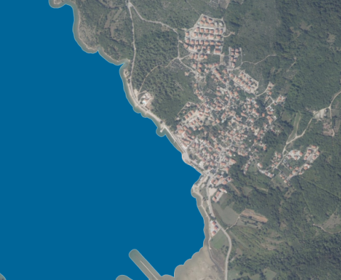Działka miejska w Čižići, Dobrinj, 500m od morza  