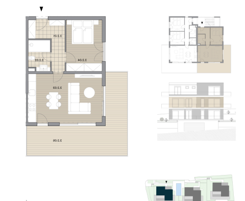 Nový luxusní komplex apartmánů v Ražanji, 50m od moře - pic 13