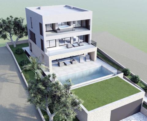 Modern villa tengerre néző kilátással Zadar közelében, távoli kilátással a tengerre - pic 12