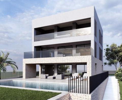 Modern villa tengerre néző kilátással Zadar közelében, távoli kilátással a tengerre - pic 15