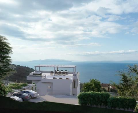 Penthouse 100m2 panorámás kilátással a tengerre és medencével + tetőterasszal Bregiben, Opatija - pic 2