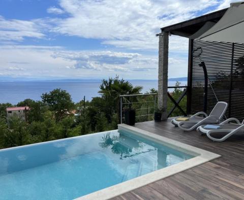 Modern villa near the sea and Opatija in Lovran, panoramic sea view - pic 32