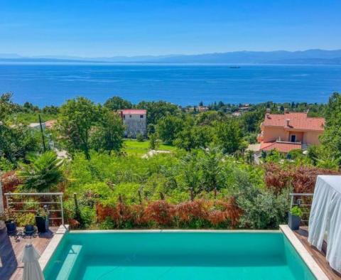 Modern villa near the sea and Opatija in Lovran, panoramic sea view - pic 3