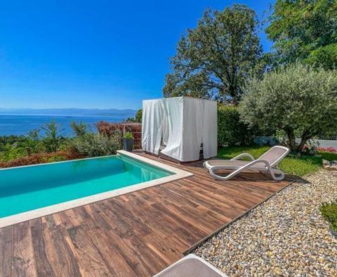 Modern villa near the sea and Opatija in Lovran, panoramic sea view - pic 4