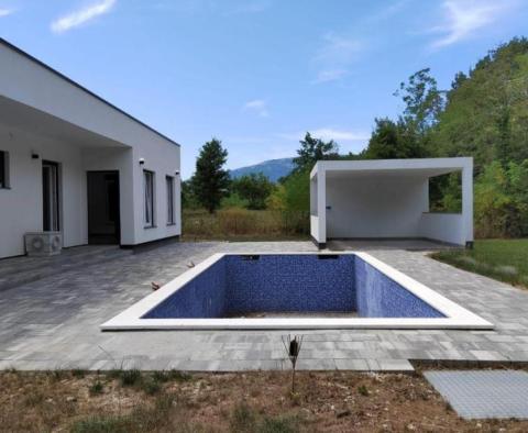 Discounted! Modern one-story house with swimming pool for sale within nature in Krsan! 