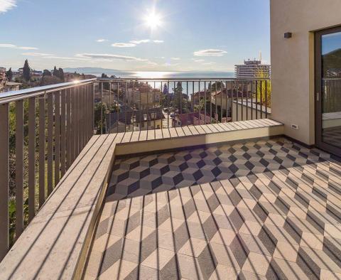 Luxury new apartment in the center of Opatija with a roof terrace and a panoramic view of the sea, garage, terrace, for sale - pic 16