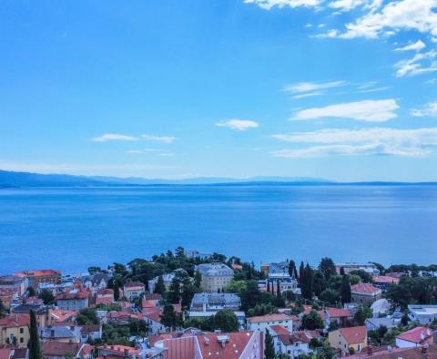 Land plot in Opatija centre for the construction of 5 residential buildings or 30 apartments with panoramic sea views, for sale 