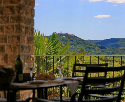 Two stone houses with swimming pool and a view of Motovun in Oprtalj - pic 5