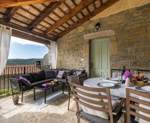 Two stone houses with swimming pool and a view of Motovun in Oprtalj - pic 17