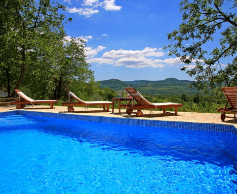 Two stone houses with swimming pool and a view of Motovun in Oprtalj - pic 4