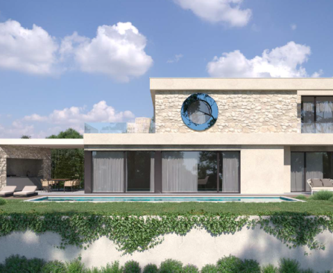 Villa au design moderne avec piscine et vue mer à seulement 500 mètres de la mer dans la région de Rabac - pic 3