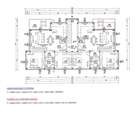 Immeuble des 4 appartements avec piscine à Tar, Tar-Vabriga en construction, à 5 km de la mer - pic 8