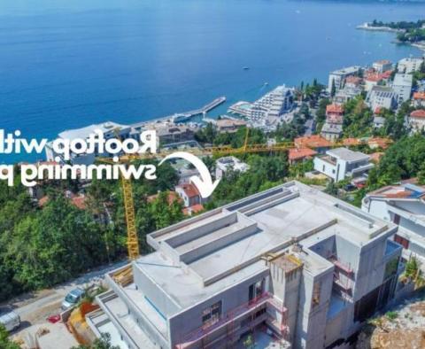 Einzigartiges Penthouse mit Dachpool über dem Zentrum von Opatija, Garage, Panoramablick auf das Meer - foto 2