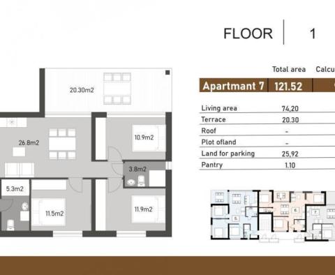 Nowy luksusowy apartament z widokiem na morze w Nin, 400 m od morza - pic 13