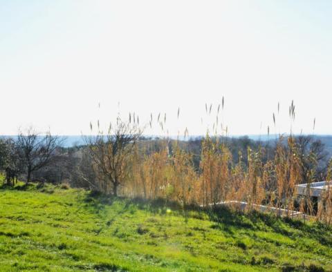 Städtisches Grundstück zum Verkauf in der Gegend von Buje mit Projekt für Luxusvilla, Meerblick - foto 3