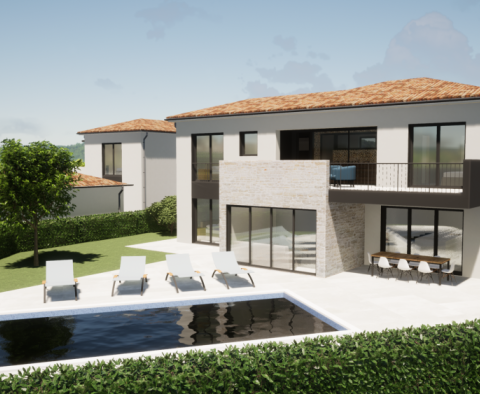 Villa moderne avec piscine en construction dans la région de Porec - deux villas similaires peuvent être achetées dans un package - pic 5