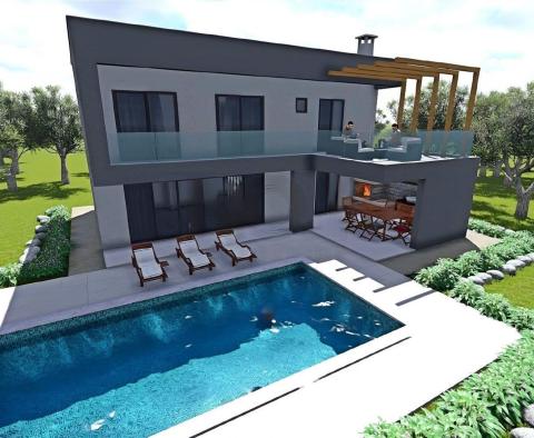 Villa with swimming pool under construction in Labin area 