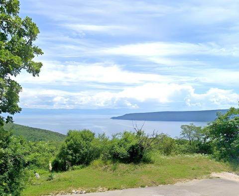 Urbanized land with a view of the picturesque horizon of the Kvarner Bay in Brsec 