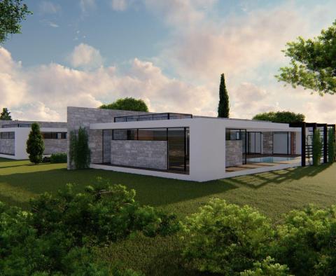 Project with permits for 8 villas in Vodnjan area and construction started 