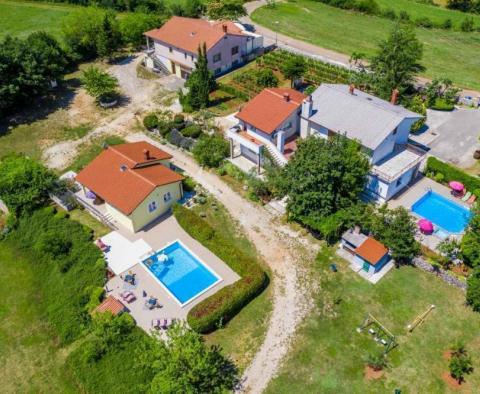 Complex of three villas with swimming pools in Zminj area on 9032 sq.m. of land 