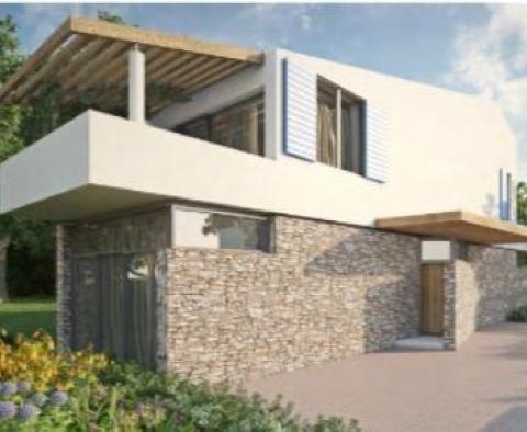 Villa with private swimming pool under construction in a quiet location just 7 km from the sea in Labin area 