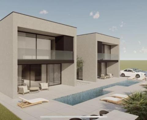 Modern duplex under construction near the city of Porec 