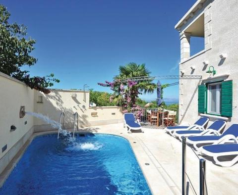 Villa en pierre élégante avec vue magnifique sur la mer à Mirca sur l'île de Brac 