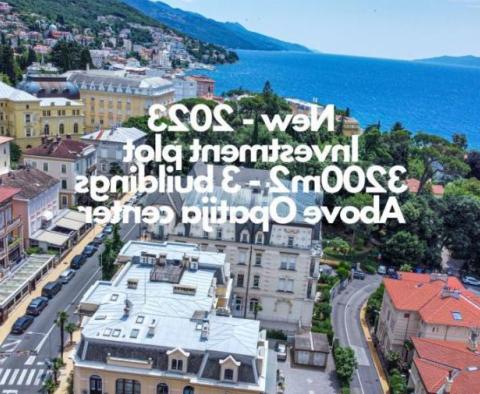 Einzigartiges Grundstück in Opatija, nur 600 Meter vom Strand entfernt – tolle Investition! 