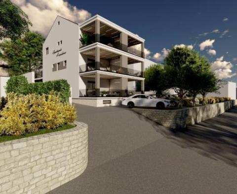 New apartment in a modern residence in Seget, Trogir area, 100 meters from the sea 