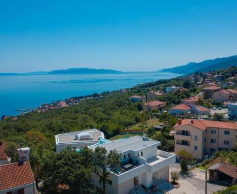 Nouvelle villa jumelée moderne avec piscine à Pobri, Opatija 