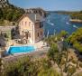 Unique lighthouse-type isolated property with private pier in Sibenik area 