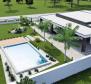 Modern one-story villa with pool under construction, 10 km from Rabac beaches 